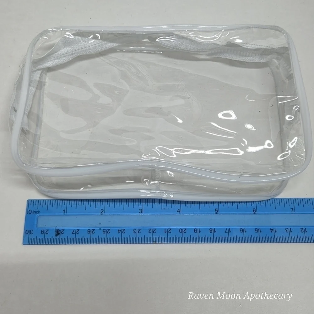5 Pk Clear Transparent Cosmetic Bag Set